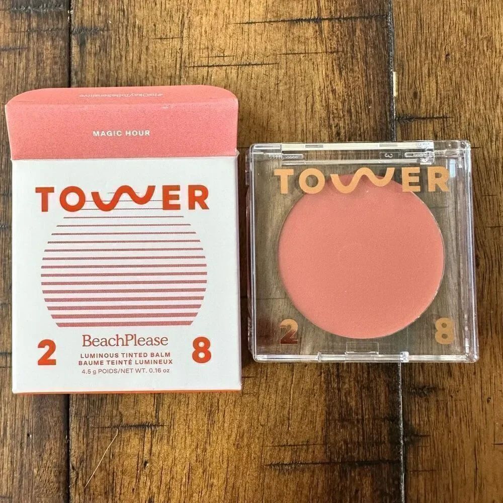 NWT Tower 28 BeachPlease Luminous Tinted Lip + Cheek Cream Balm 0.16 oz/4.5 g